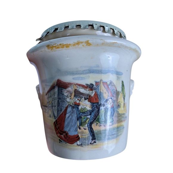 Vintage Simplex France Stoneware Crock with Lid – Classic French Kitchenware(SS) - Picture 2 of 15